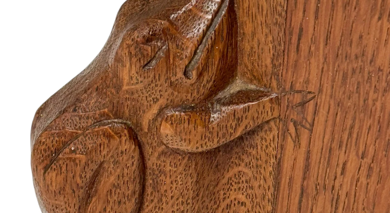 Arts & Crafts Wall Mirror with Hand-Carved Frogs by Kobus de Graaff, 1900s